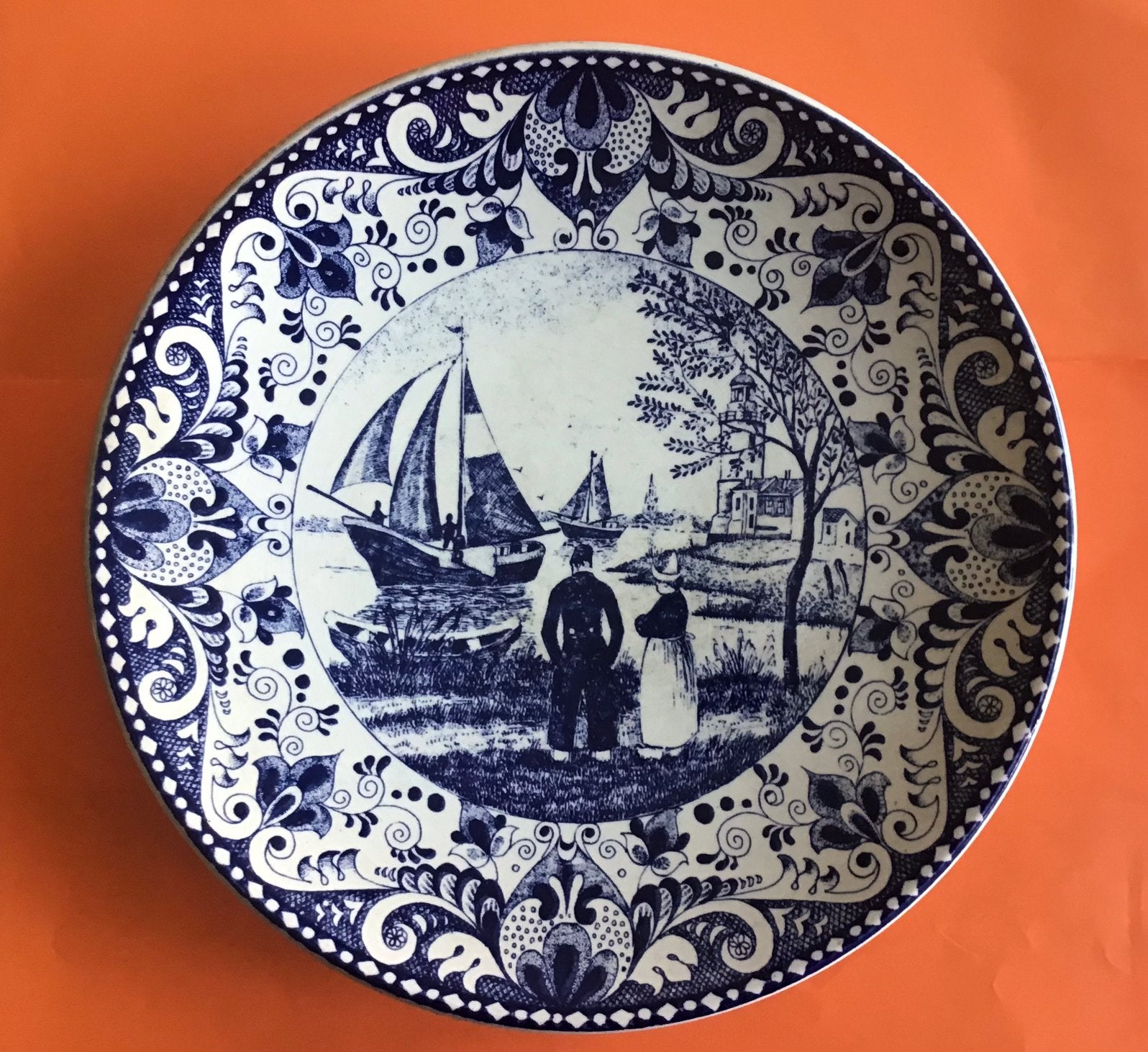 Assiette delfs. blauw made in Holland, Enlèvement ou Envoi