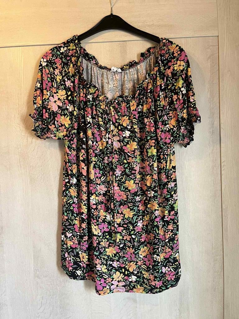 tshirt gebloemd ms mode xl, Kleding | Dames, Grote Maten, MS Mode, Ophalen of Verzenden, Gedragen, Shirt of Top