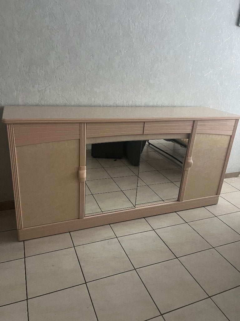 Buffet laqué rose +meuble tv, Enlèvement, Comme neuf