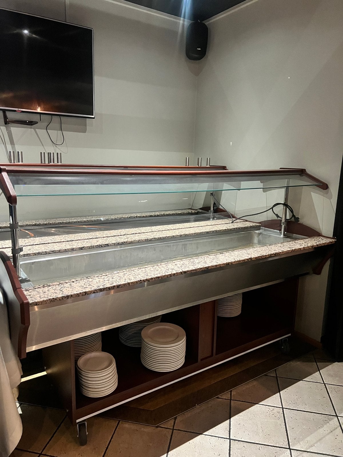 Koud en warm buffet bakken, Ophalen