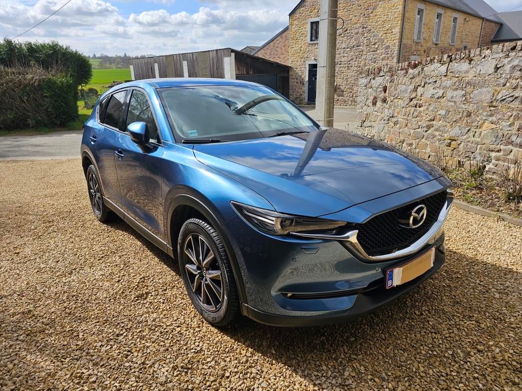Mazda CX-5 Prestige 2.2 Diesel 150 pk — 2018, Auto's, Voorwielaandrijving, Blauw, Leder, 5 deurs