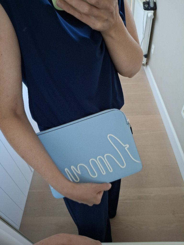 Delvaux pochette/clutch Amour, Ophalen of Verzenden, Nieuw, Blauw, Avondtasje
