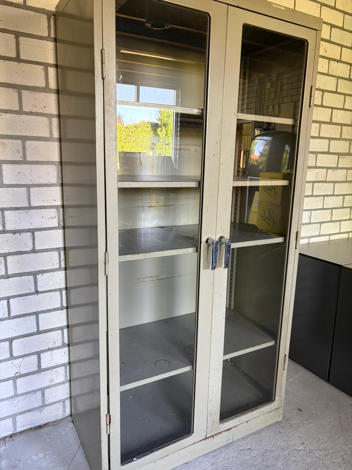 Mewaf vitrine vintage kasten, Ophalen, Gebruikt, 50 tot 100 cm, Vintage industrieel