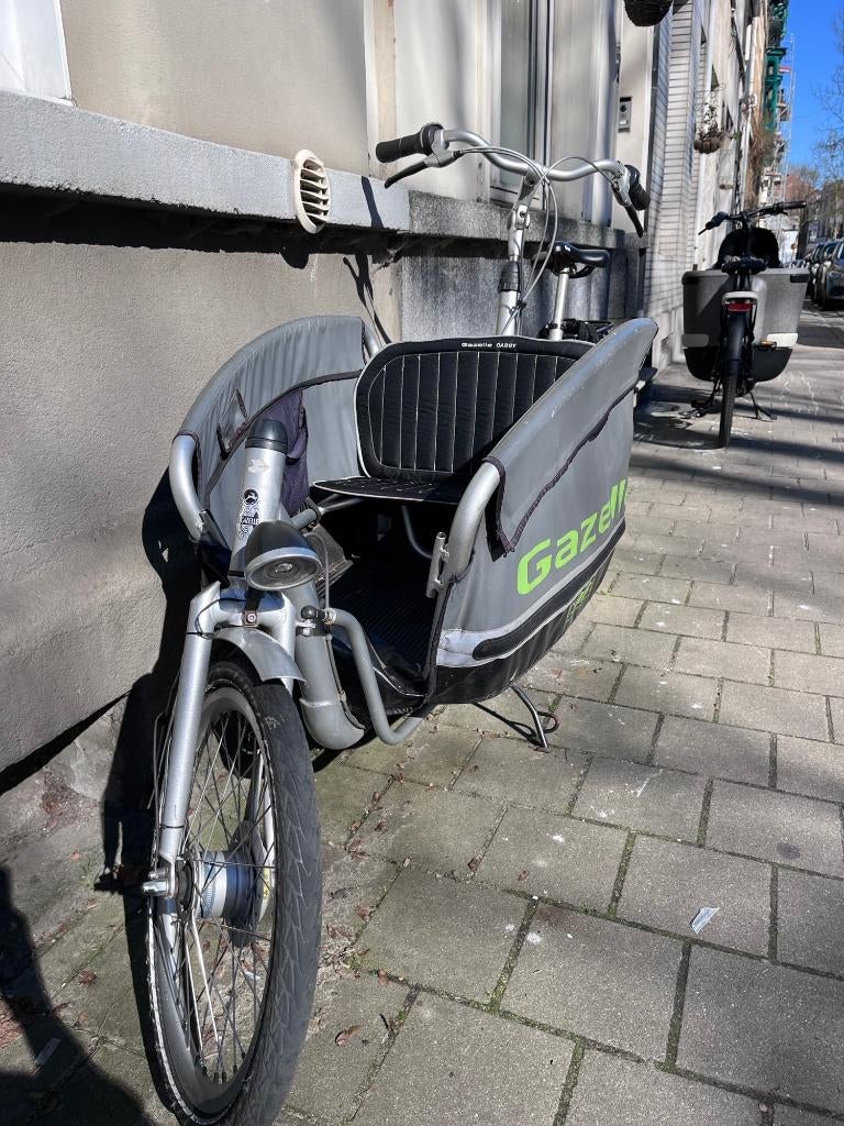 Gazelle Cabby - Bakfiets + abus-slot, Ophalen, Gebruikt, Opvouwbaar, 2 kinderen