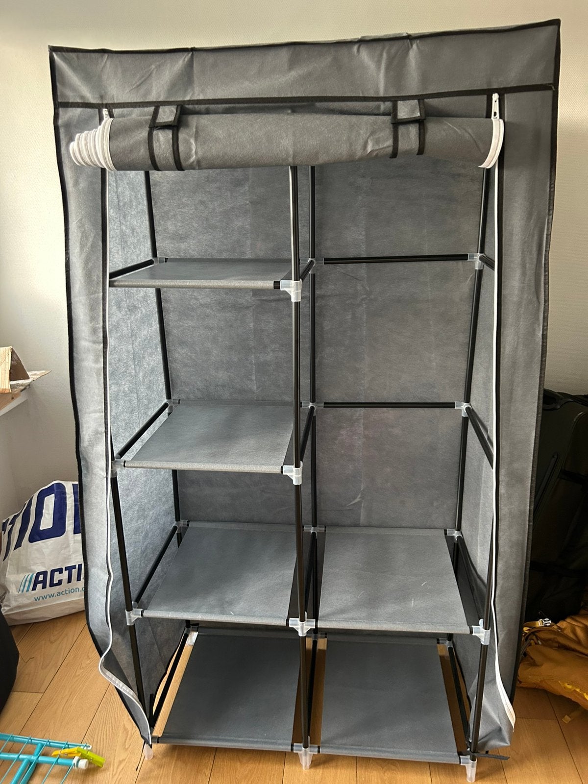 Armoire en tissu 6 étagères, 25 à 50 cm, Comme neuf, Enlèvement, 50 à 100 cm