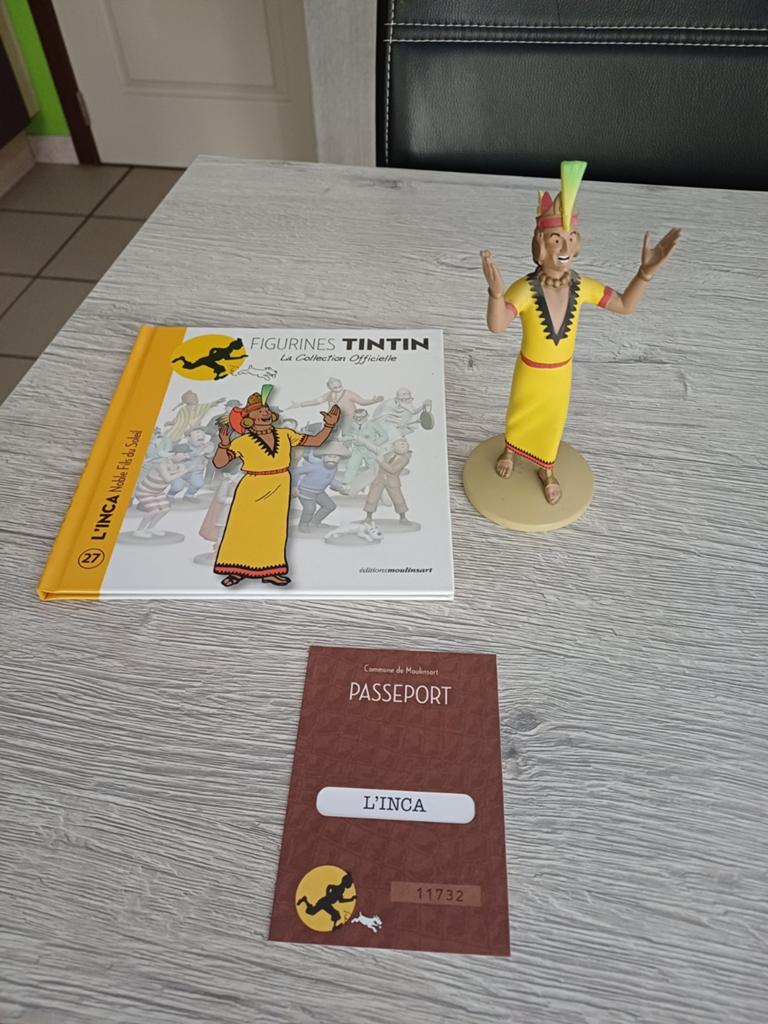 Beeldje L'Inca nummer 27 officiële collectie Moulinsart, Ophalen of Verzenden, Kuifje, Zo goed als nieuw, Beeldje of Figuurtje