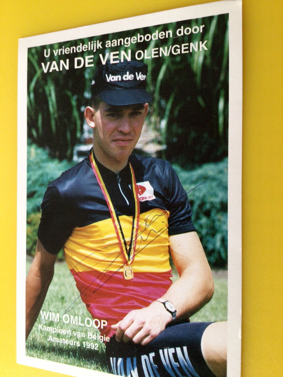 Wielerkaart 1992 bk team van de ven  wim omloop signe, Envoi, Comme neuf