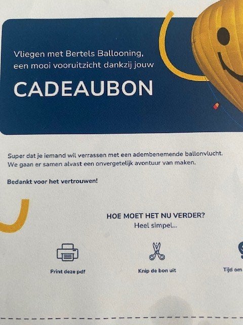Bon cadeau/Ballon tout compris, Deux personnes, Bon cadeau, Forfait, Autres types