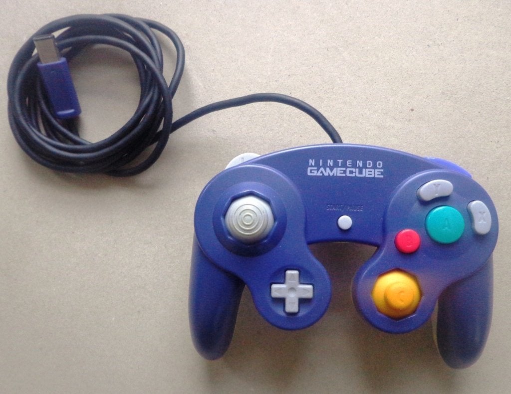 Originele Controller Transparant Paars voor de GameCube, Ophalen of Verzenden, Zo goed als nieuw