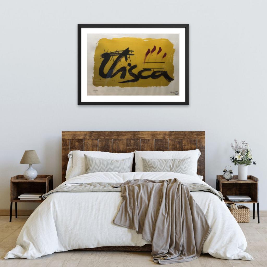 Antoni Tàpies “La Clau del Foc, Visca” (1973, réimpression), Antiquités & Art, Art | Autres Art, Enlèvement ou Envoi