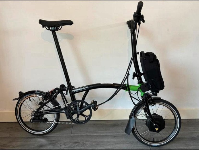 Brompton électrique C-line neuf 0 km noir- vert neuf, Vélos & Vélomoteurs, Neuf, Vitesses, Frein sur jante, Brompton