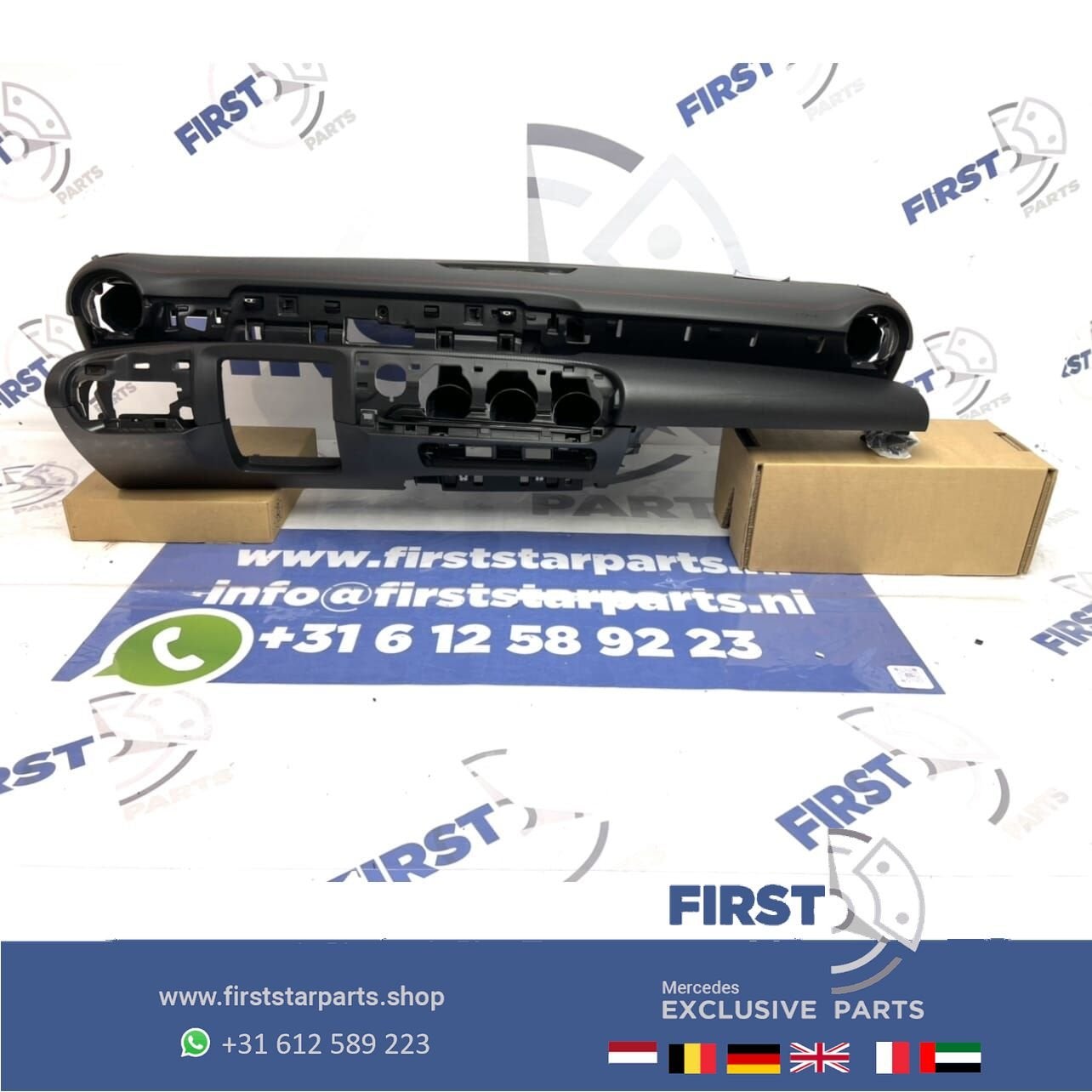 W177 V177 AMG DASHBOARD ZWART met RODE STIK origineel Merced, Utilisé, -, -, Enlèvement ou Envoi