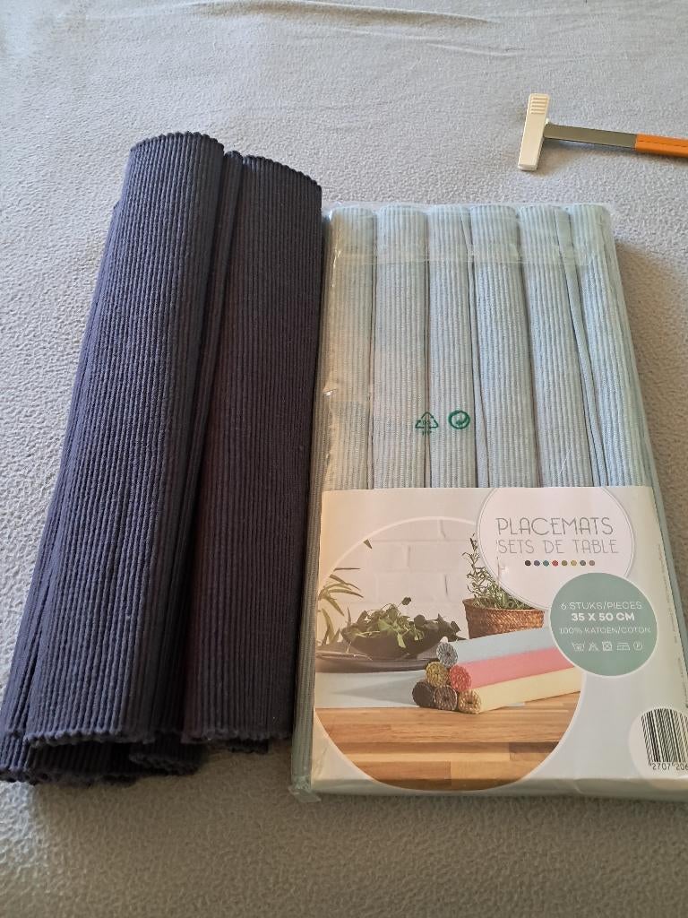 Placemats in katoen., Maison & Meubles, Cuisine | Linge de cuisine, Enlèvement ou Envoi, Neuf, Vert, Autres types