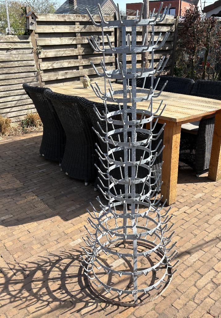 Droogrek voor wijn of champagneflessen, Ophalen, Zo goed als nieuw, 25 flessen of meer, Metaal