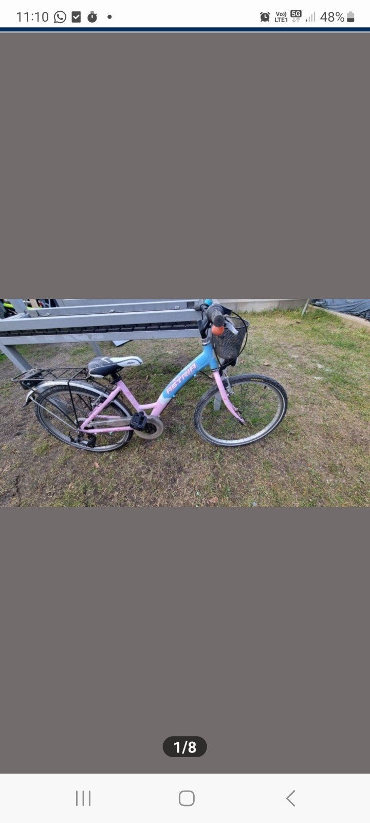 Meisjesfiets  8- 12 jaar, Ophalen, 24 inch