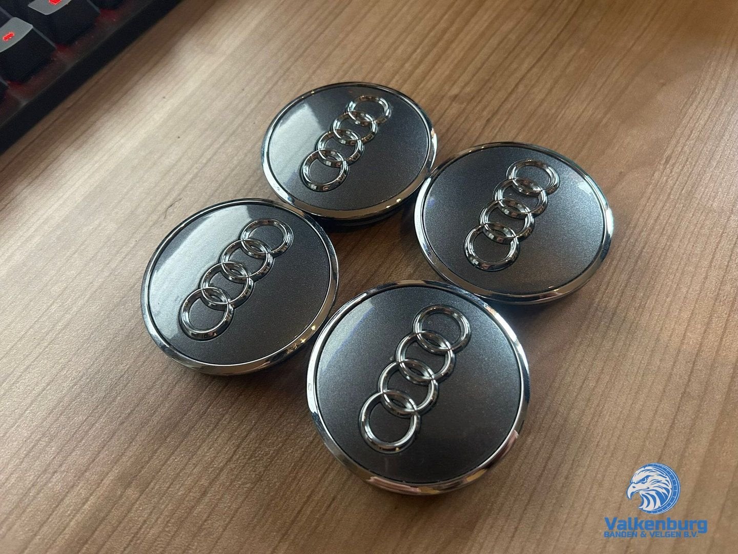 ORIGINELE Audi naafkap naafdop set grijs, Gebruikt, -, Verzenden, -