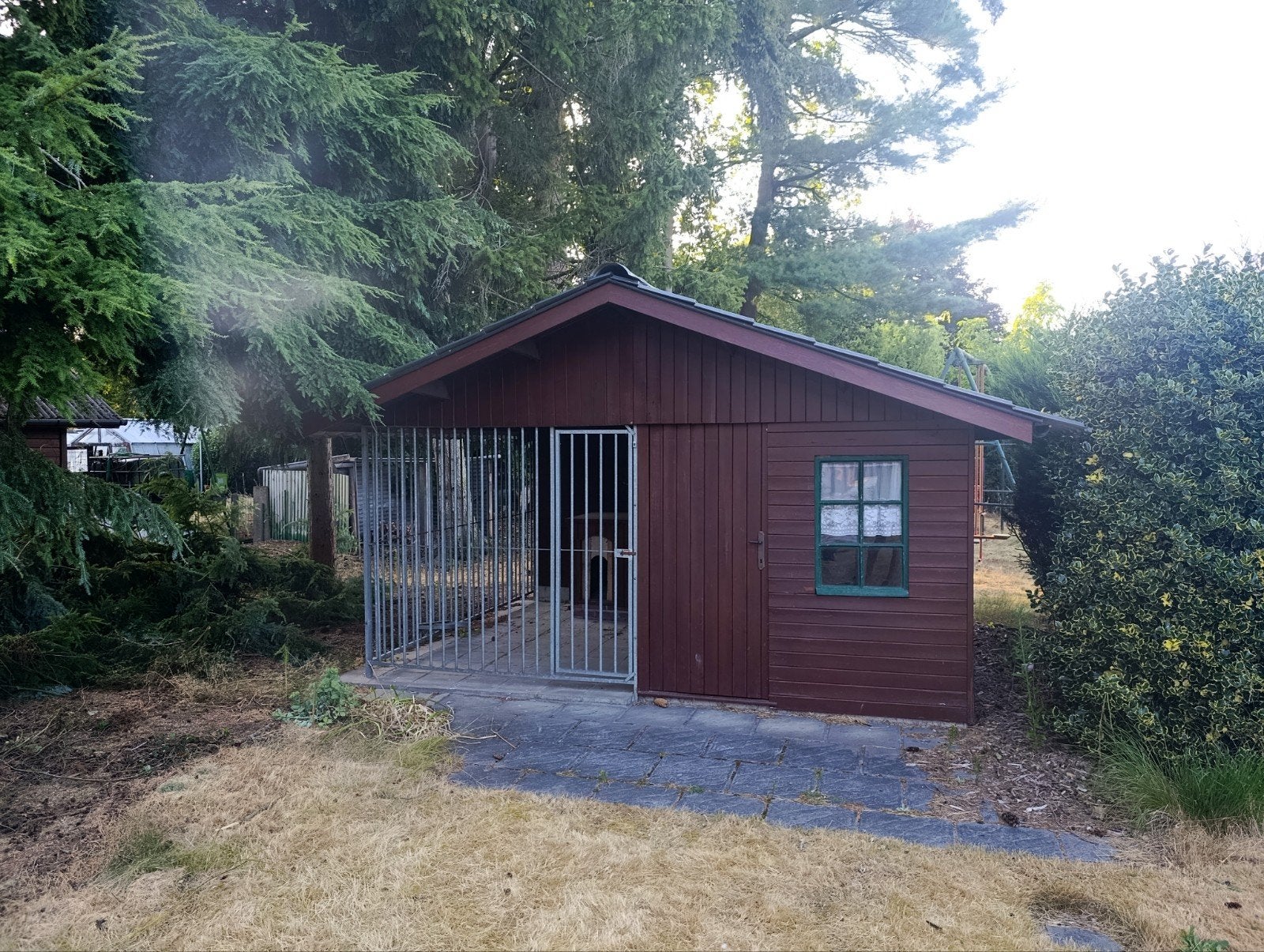 hondenren met tuinhuis, Ophalen, Tuinhuis, 1 raam, 500 cm of meer