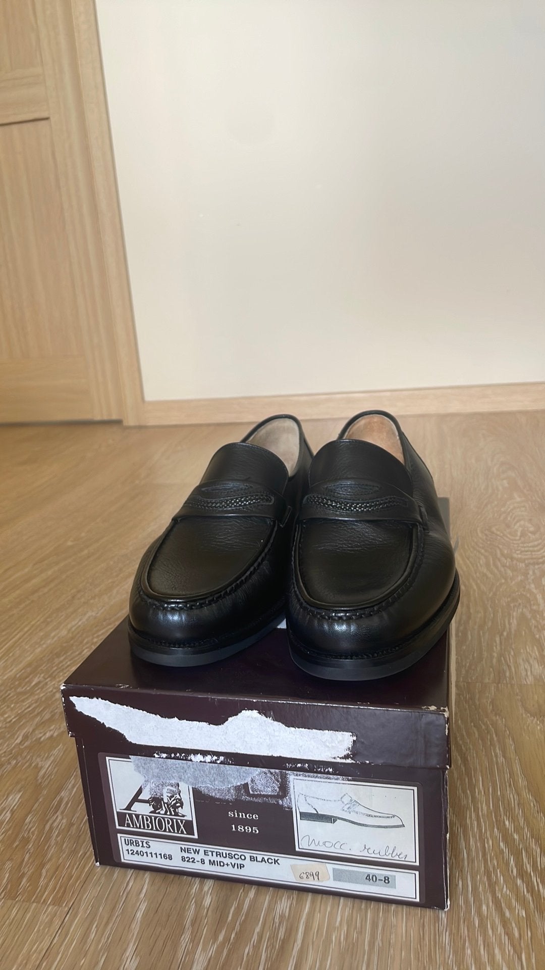 Ambiorix "Urbis" Penny Loafers – New Etrusco Black, Kleding | Heren, Loafers, Zwart, Ophalen of Verzenden, Zo goed als nieuw