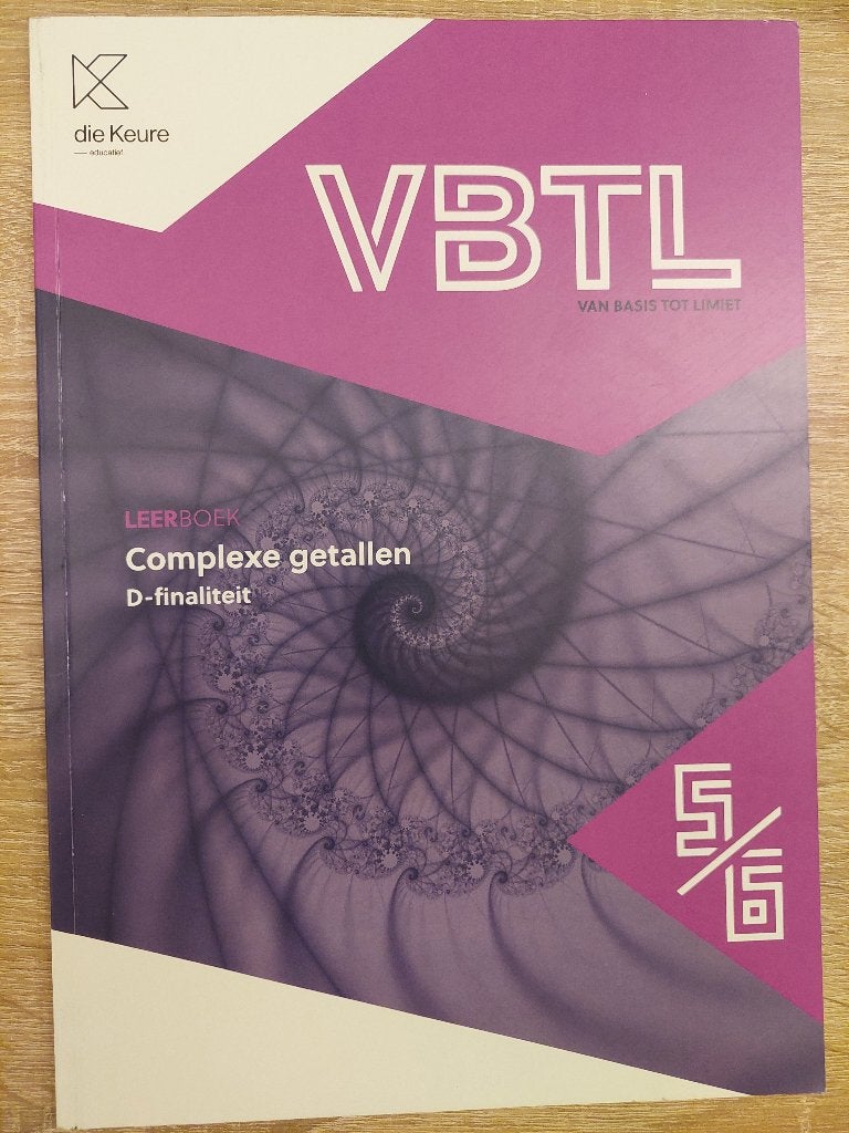 VBTL 5/6 leerboek complexe getallen, Boeken, ASO, Wiskunde A, Ophalen of Verzenden, Nieuw