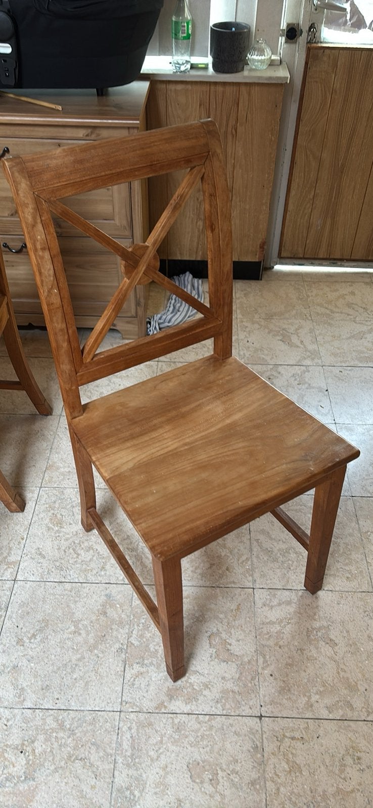 Teak stoelen x6 €80, Huis en Inrichting, Ophalen, Gebruikt, Hout