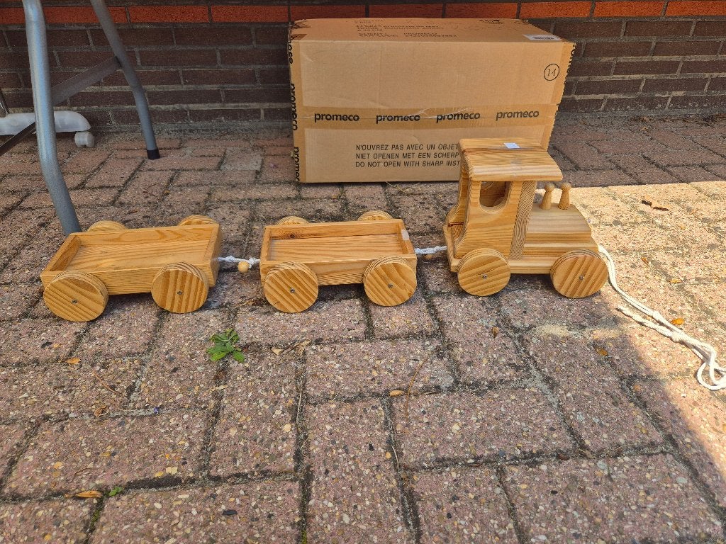 Houten trein, Enlèvement, Utilisé, Jouet à Pousser ou Tirer