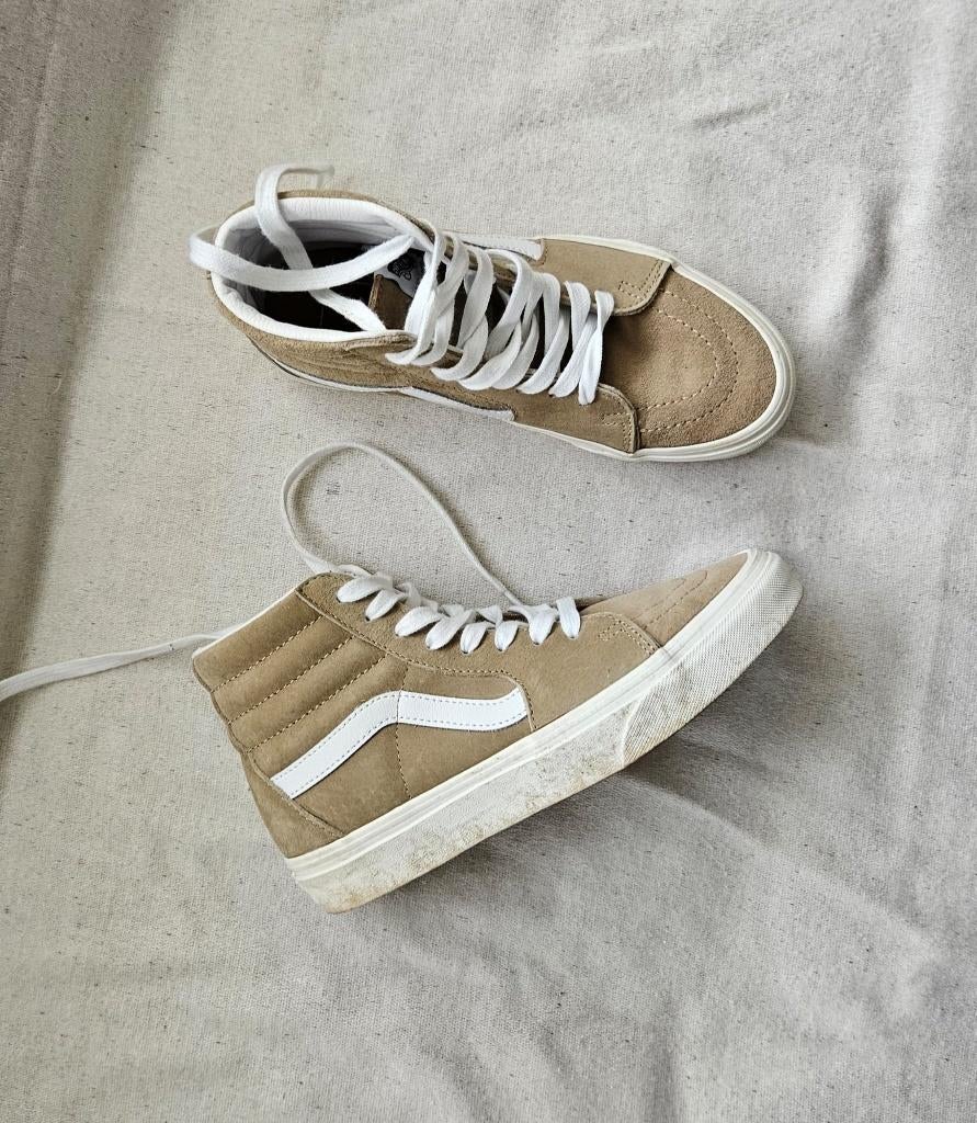 Vans Sk8-Hi sneakers suède maat 37, Beige, Ophalen of Verzenden, Zo goed als nieuw, Sneakers