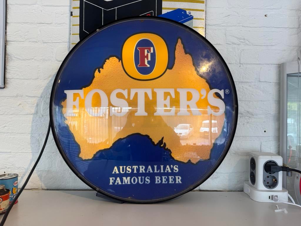 Foster’s Bier Vintage Reclame Lichtbak, Ophalen, Gebruikt, Lichtbak of (neon) lamp