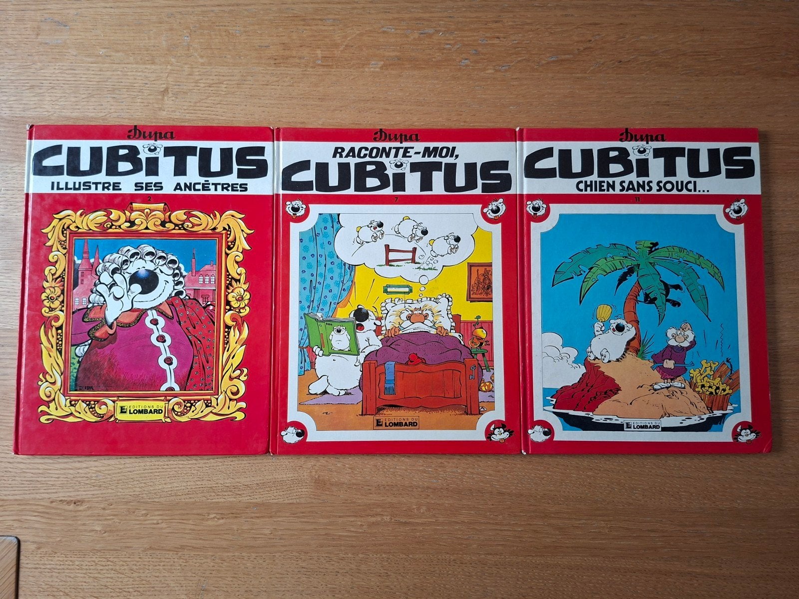 Lot de 3 BD Cubitus - Tome 2, 7 et 11, Plusieurs BD, Enlèvement, Utilisé, Dupa