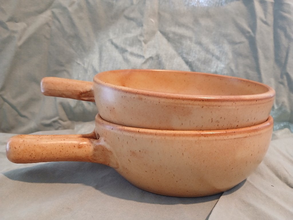 spaghetti steelpan / kom  tabacco16cm (2stuks), Huis en Inrichting, Ophalen, Gebruikt, Overige merken, Landelijk/Boerenbont