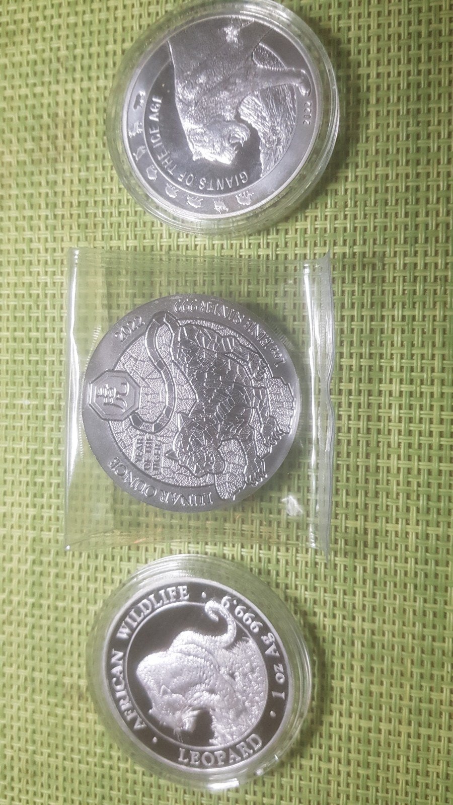 3 x1 oz zilveren munten, Postzegels en Munten, Ophalen of Verzenden, Zilver