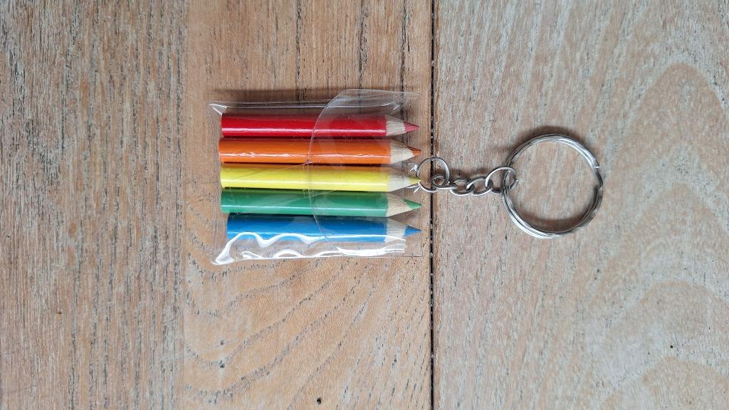 Mini kleurpotloodjes sleutelhanger, Ophalen of Verzenden, Nieuw