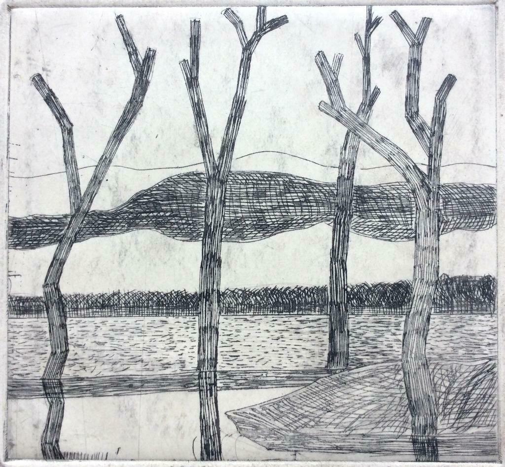 ets Jean-Louis Lebeau 'La douleur des arbres', 1962, Antiek en Kunst, Ophalen of Verzenden