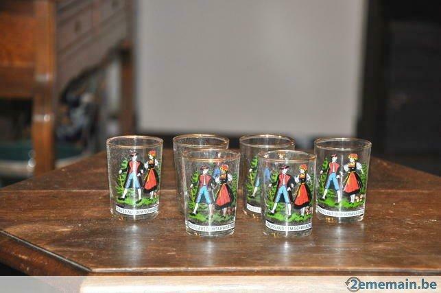 §6 anciens verres foret noir, Antiquités & Art, Enlèvement