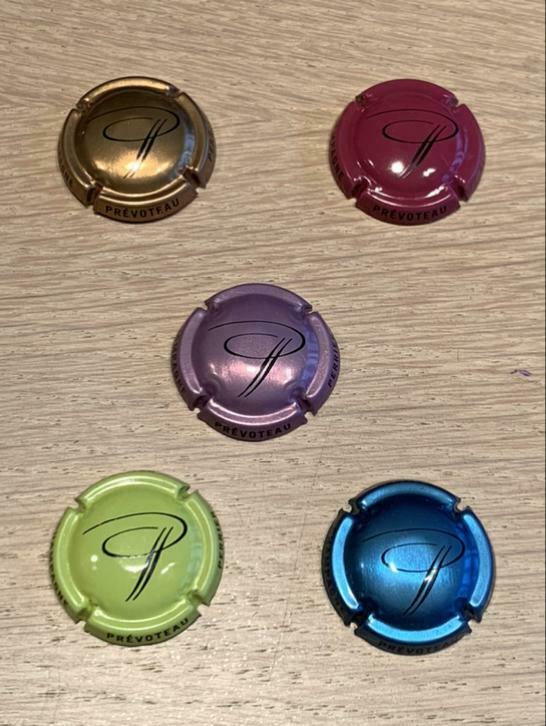 Champagne Prévoteau Perrier capsules (set van 5), Verzamelen, Ophalen, Nieuw