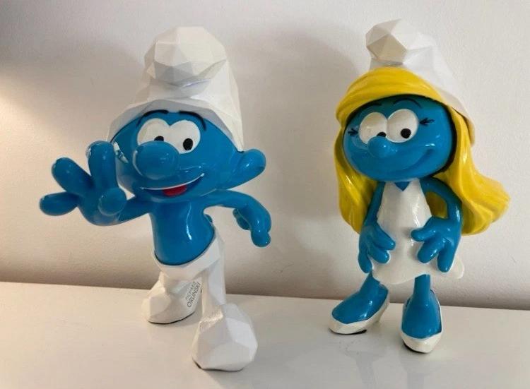 Orlinski: Lot Smurf en Smurfin, Ophalen of Verzenden