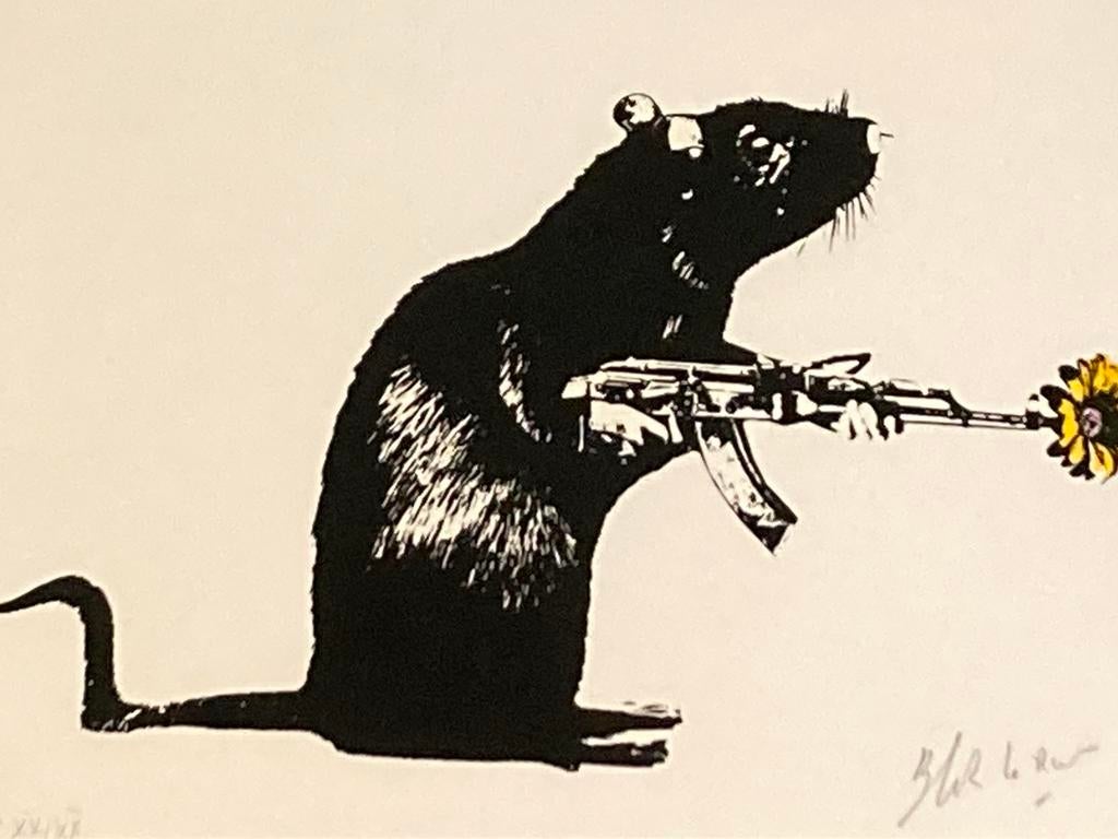 Blek Le Rat: uiterst zeldzame zeefdruk., Ophalen of Verzenden