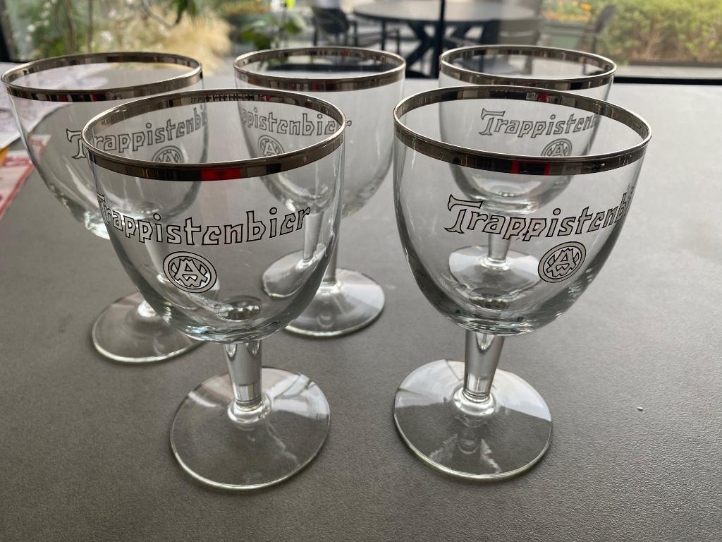 5x trappistenbier glazen, Ophalen of Verzenden