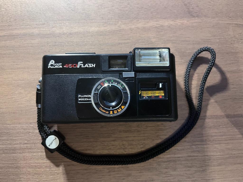 Fujica 450 Flash Pocket analoge camera, Ophalen of Verzenden, Gebruikt, Compact, Fuji