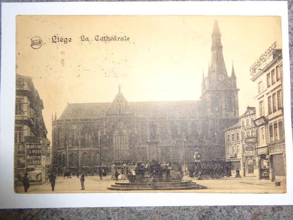 1 ancienne carte postale de liège (la cathédrale), Enlèvement, Liège