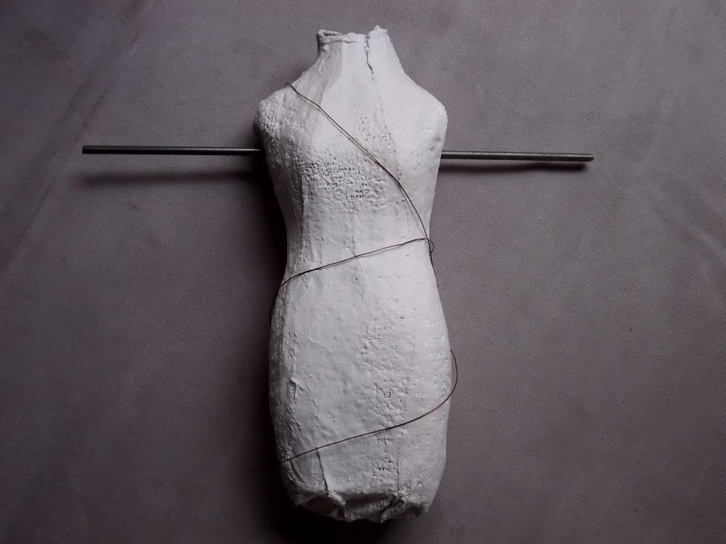 buste in gips / oud-roze, Ophalen of Verzenden