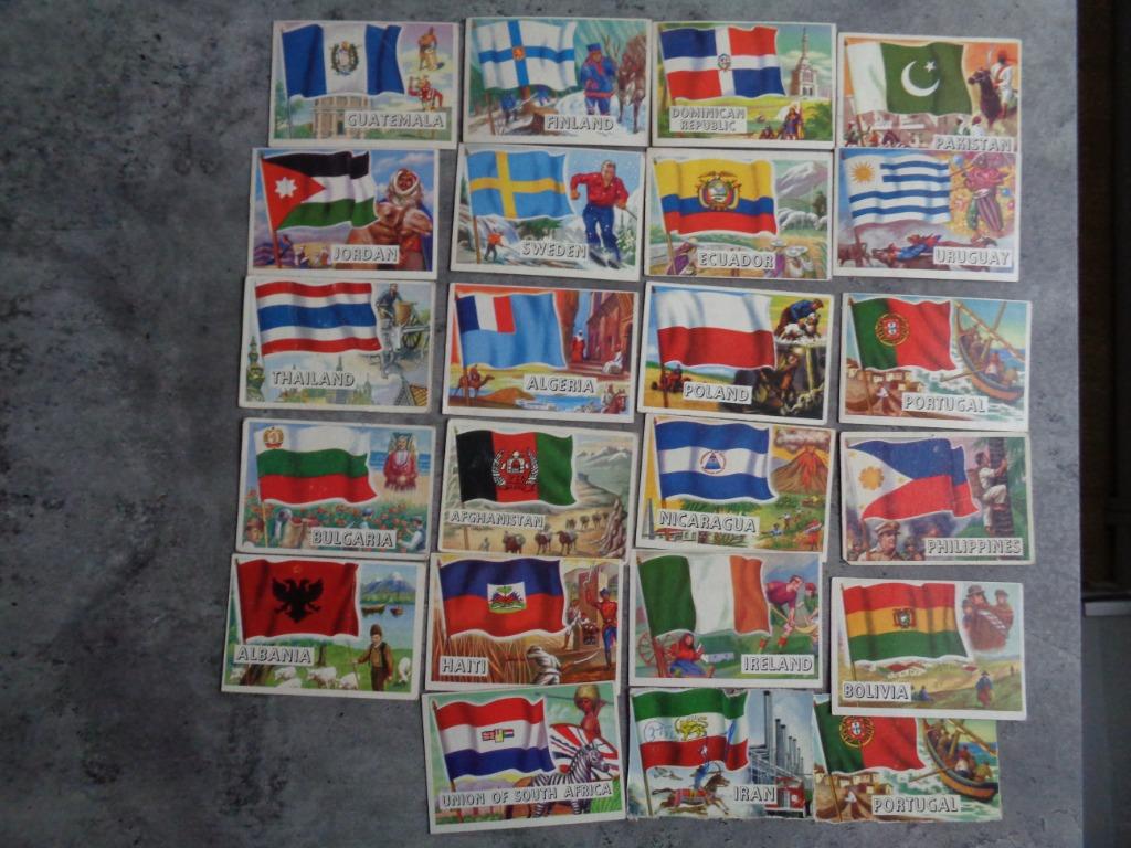 TOPPS CARTES PHOTOS DRAPEAUX DU MONDE 23X, Enlèvement ou Envoi