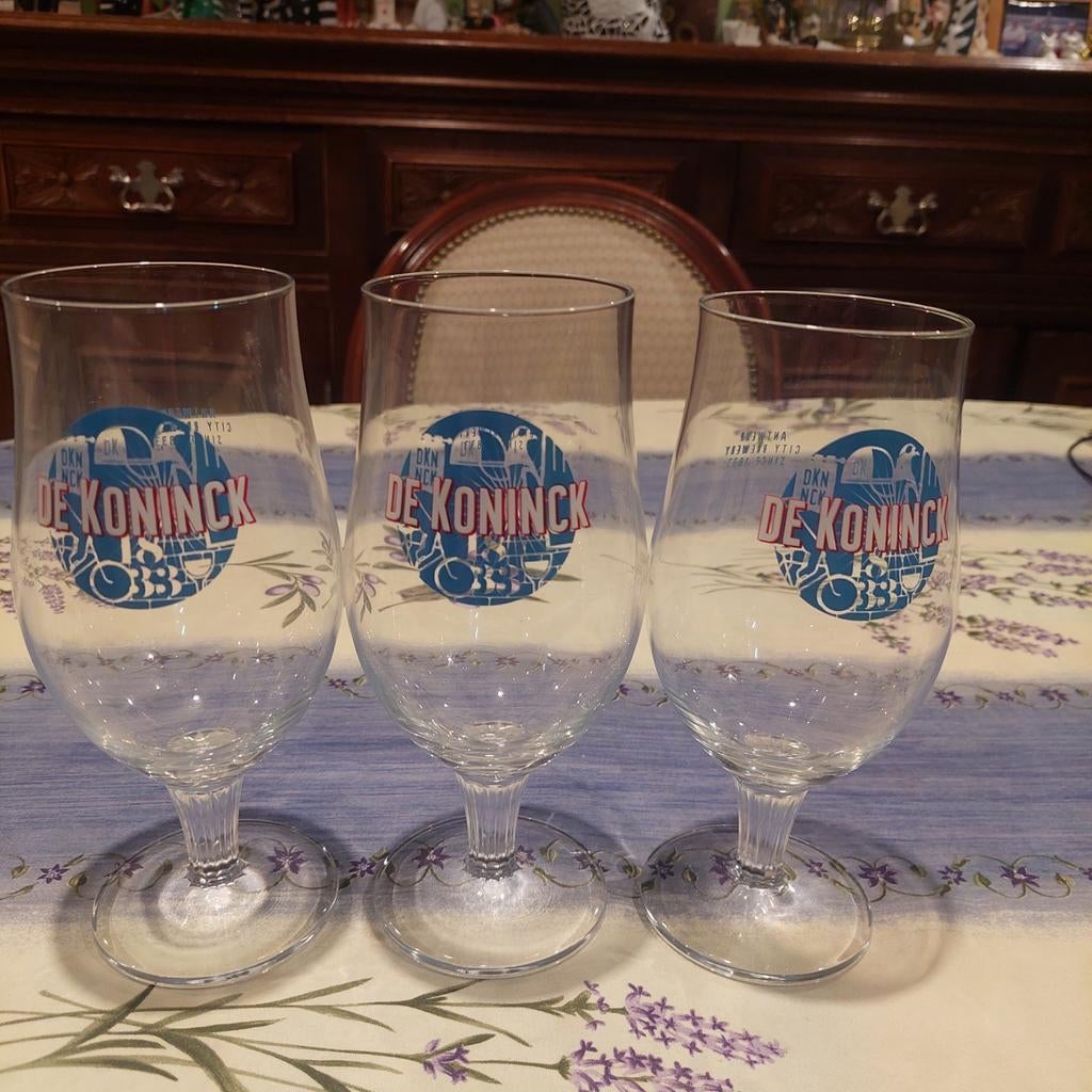6 glazen De Koninck 33 cl, Verzamelen, Ophalen of Verzenden, De Koninck