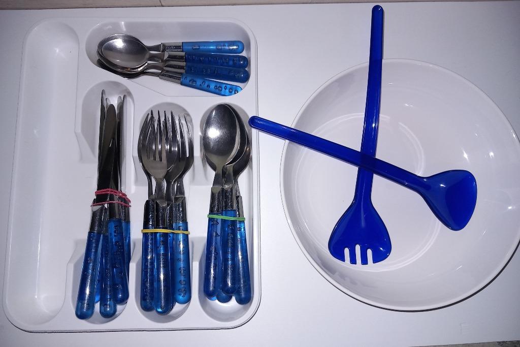 Ménagère 24 pieces +1 plat  & couverts à salade, Neuf, Résiste au lave-vaisselle, Ensemble de couverts, Enlèvement