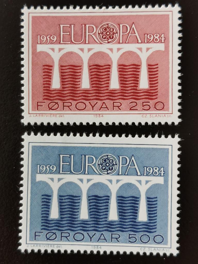 Îles Féroé/Foroyar 1984 - Europe CEPT **, Timbres & Monnaies, Timbres | Europe | Scandinavie, Enlèvement ou Envoi, Danemark, Non oblitéré