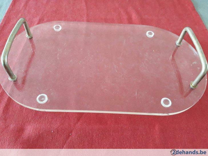 kaasschotel doorzichtig met oortjes 36 cm L 20 cm B, Utilisé, Balance ou Balances