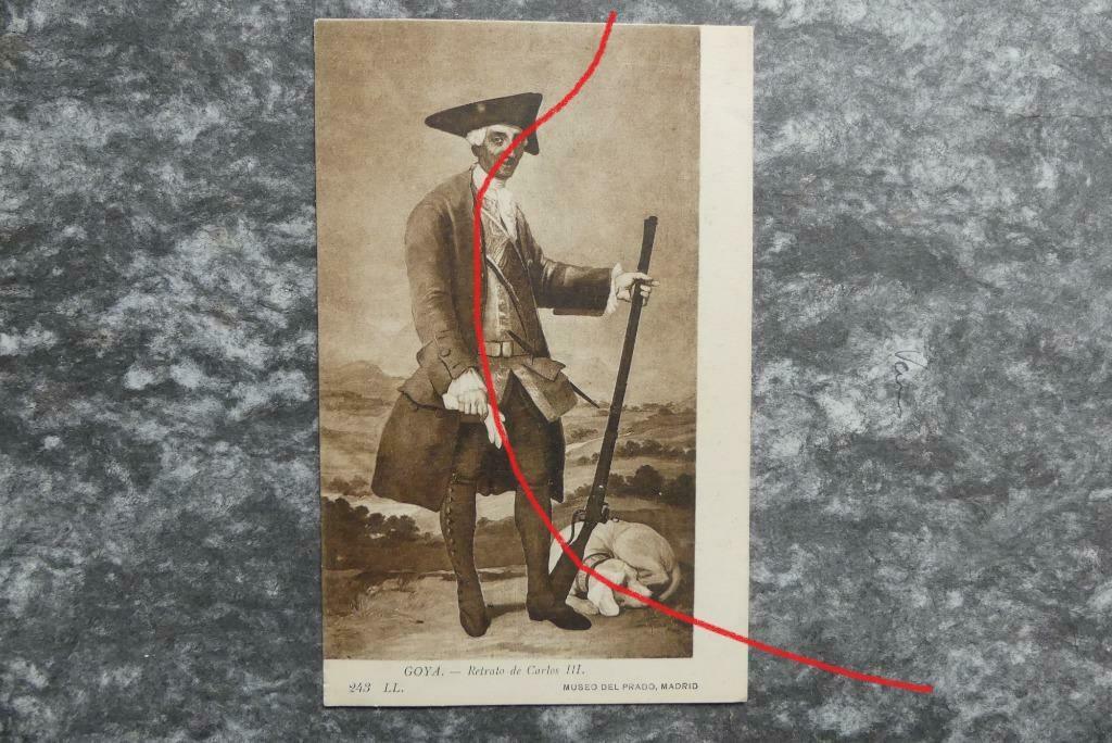 Postkaart 24/10/1913 Goya "Retrato de Carlos III", Verzamelen, Ophalen of Verzenden, Voor 1920, Gelopen
