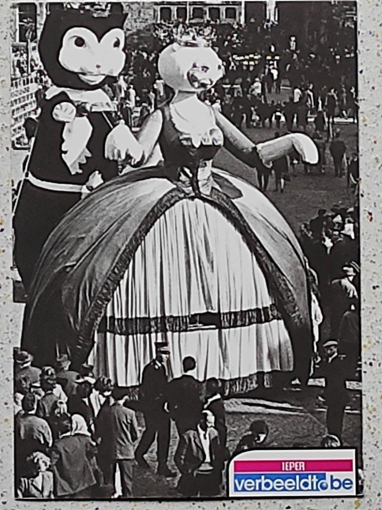 Kattenstoet Ieper, 5 historische postkaarten -> zie foto's, Verzamelen, Ophalen of Verzenden, Ongelopen, West-Vlaanderen