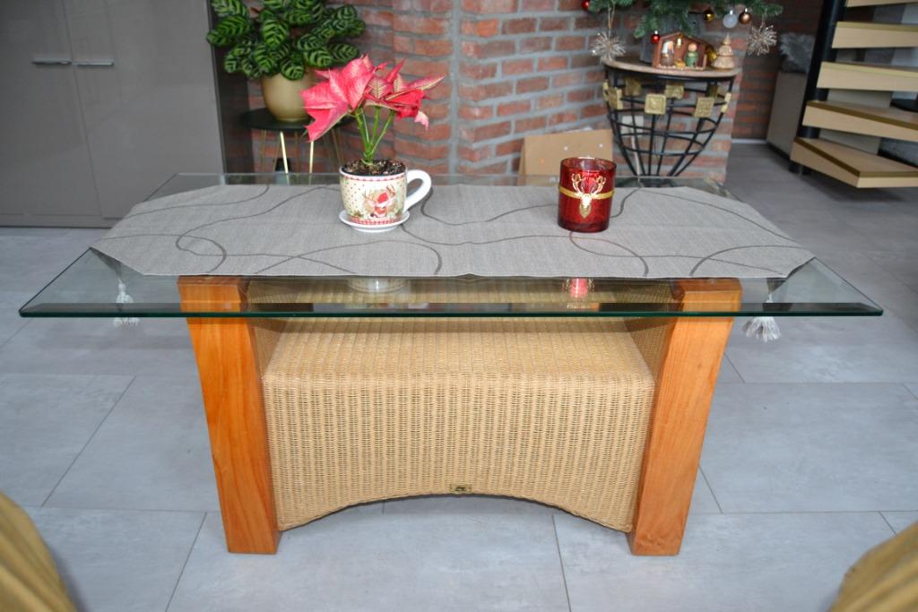 mooie salontafel in rotan, Ophalen, 100 tot 150 cm, 50 tot 75 cm, 50 tot 100 cm