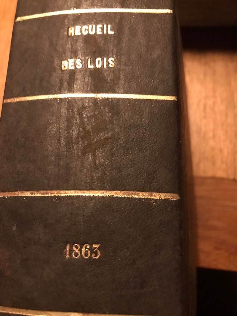 Recueil des lois, 1865, deel van een hele reeks, Ophalen