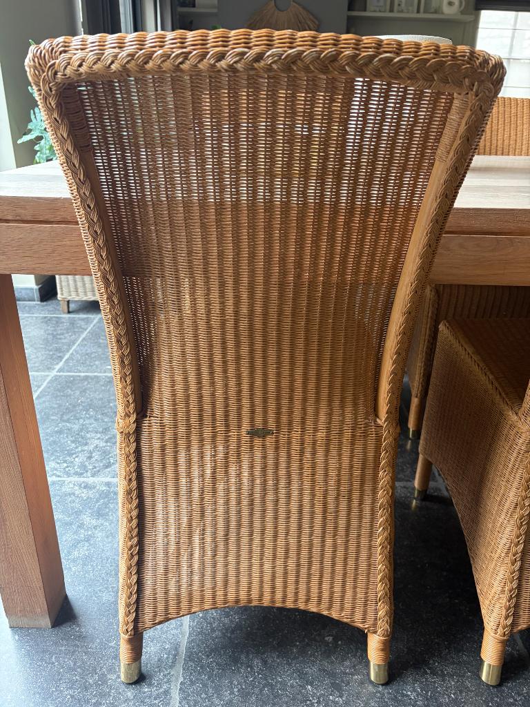 stoelen Vincent Sheppard - 6 stuks, Huis en Inrichting, Stoelen, Ophalen, Gebruikt, Bruin, Riet of Rotan